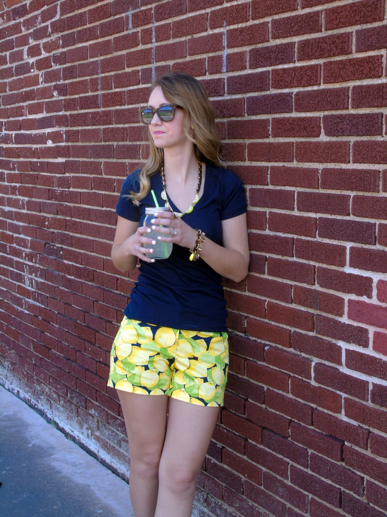 Loft lemon shorts, mason jar, lemonade