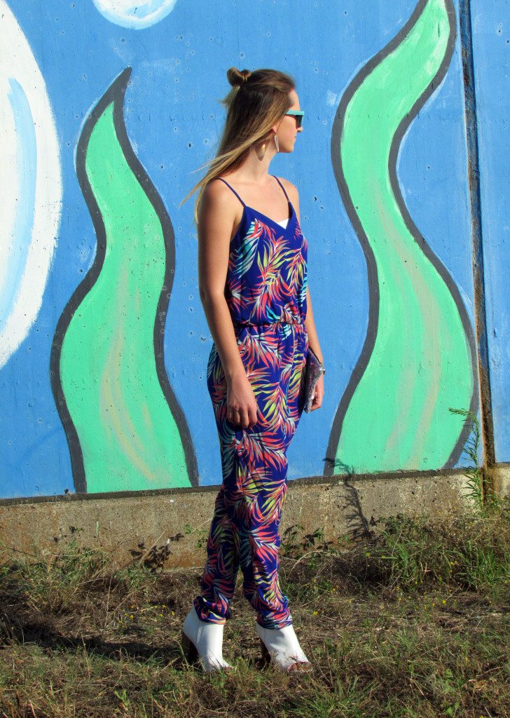 colorful palm tree jumpsuit, Target