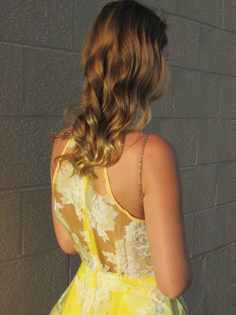 sheer back, floral dress, Evadette boutique