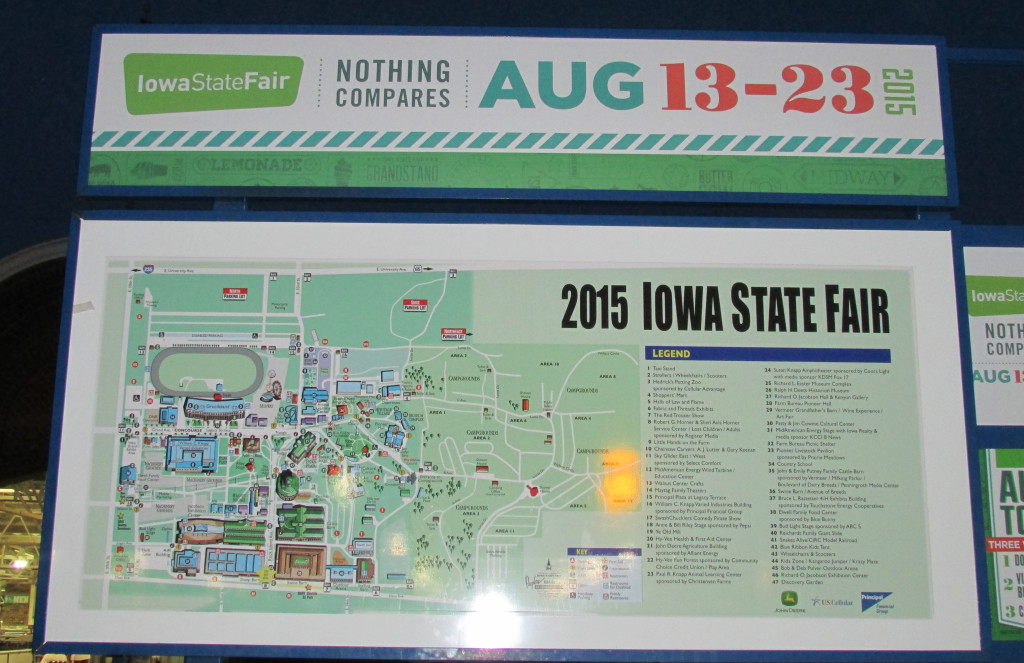 Iowa State Fair, August 13-23, map