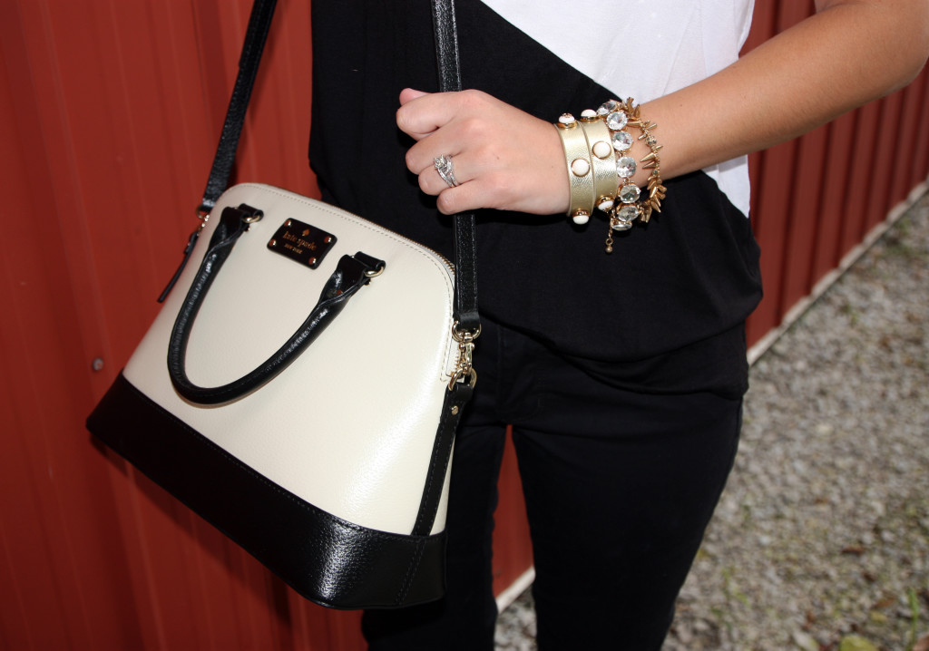 Kate Spade purse, Tory Burch wrap bracelet