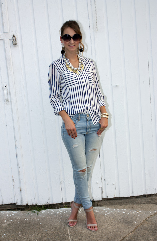 stripes, Express, casual look
