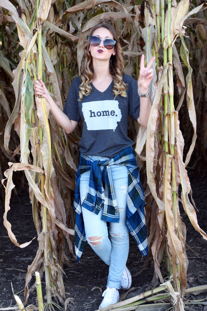 corn, plaid, Iowa, Apricot Lane 