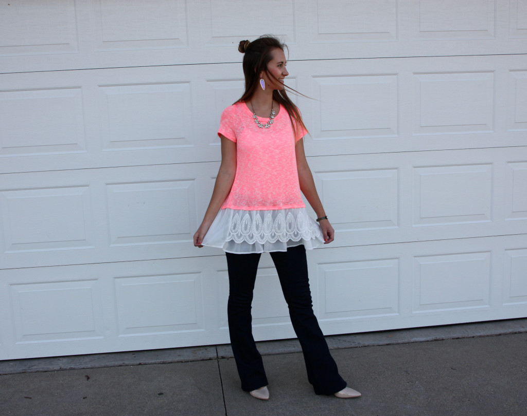 flares, Express, lace top
