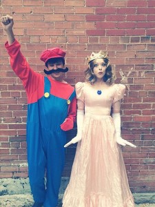 mario, princess peach, diy halloween costume