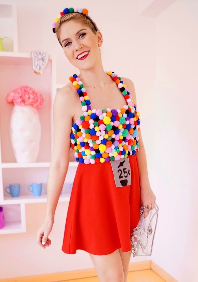 diy halloween costume, gumball machine