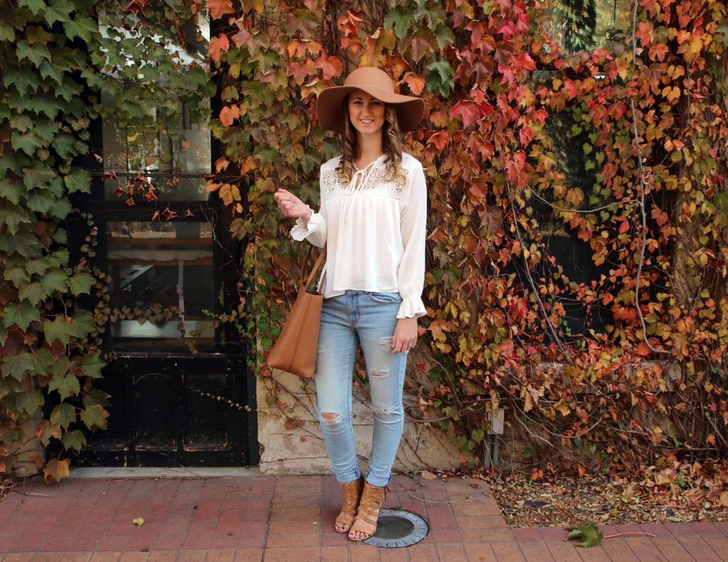 Old Navy hat, H&M blouse
