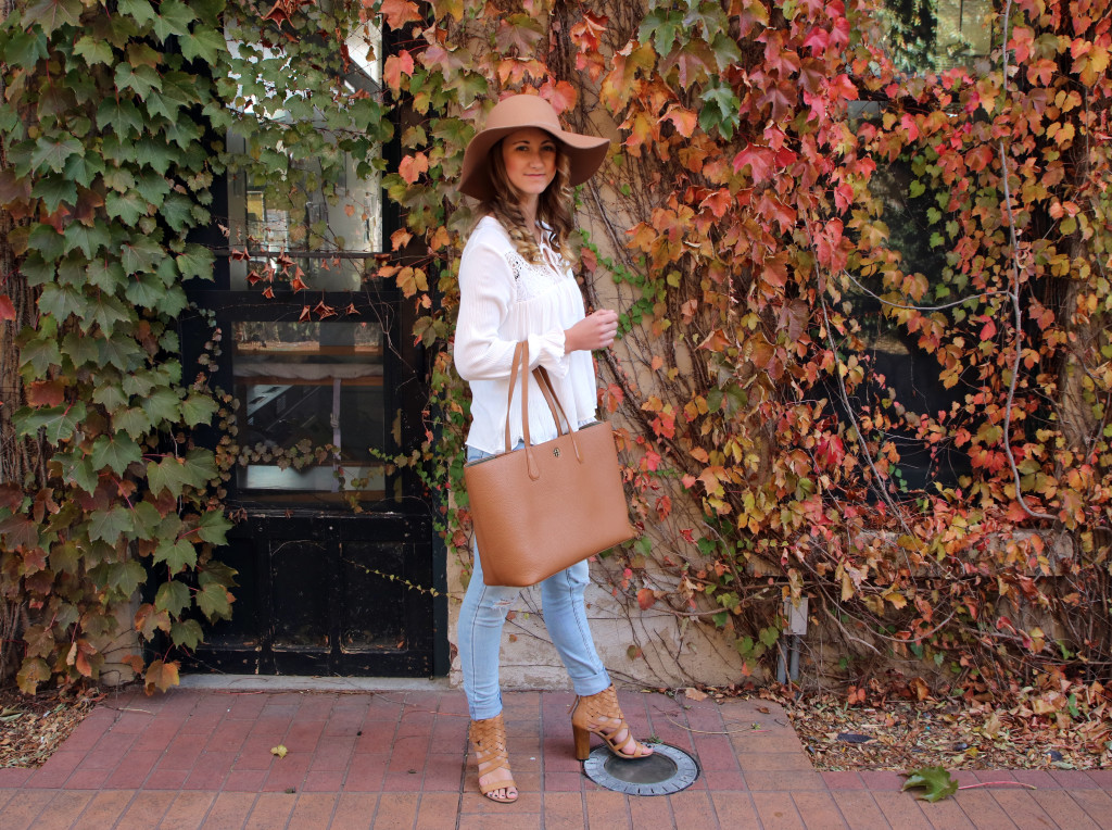 Tory Burch tote, hat, fall 