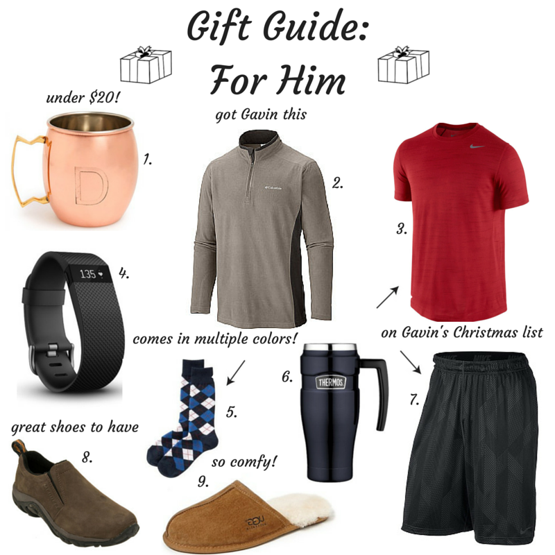 gift guide, for him, holiday collage
