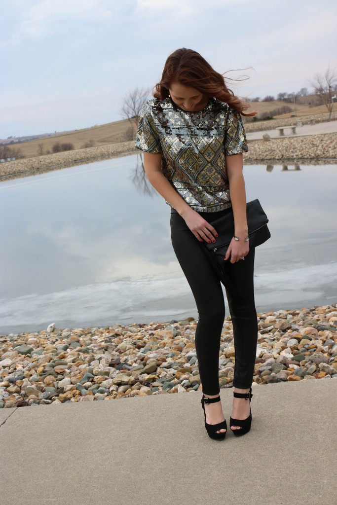 NYE look, sequins, fringe