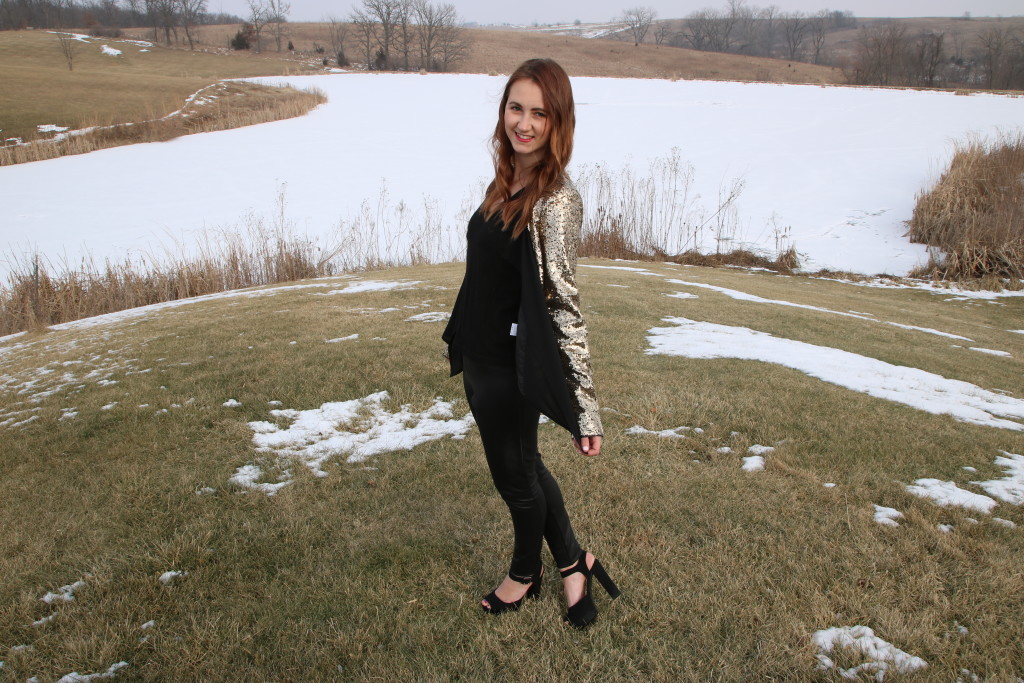 Target, platform heels, Iowa, snow