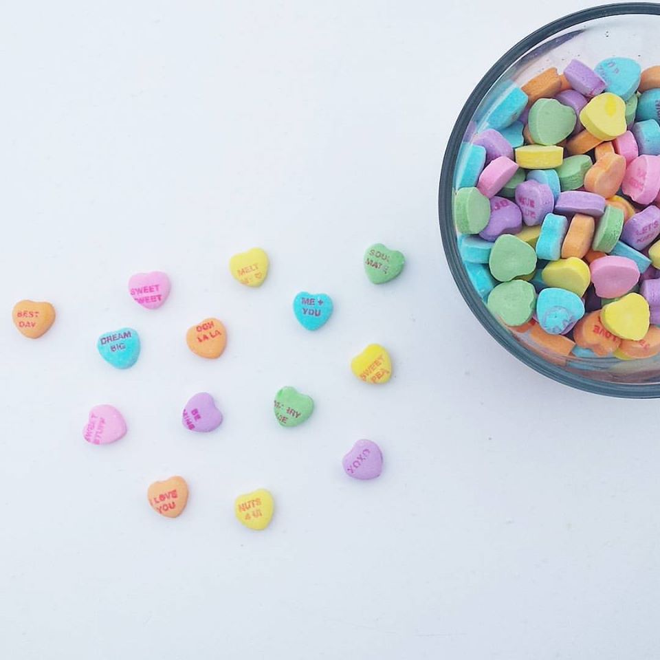 Valentine's Day candy, hearts