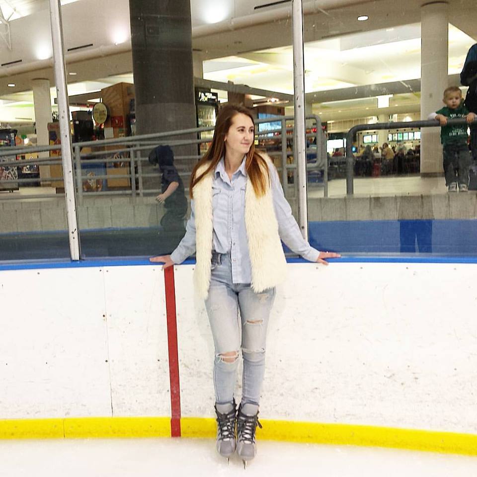 Ice skating, Coral Ridge Mall, Coralville, Iowa