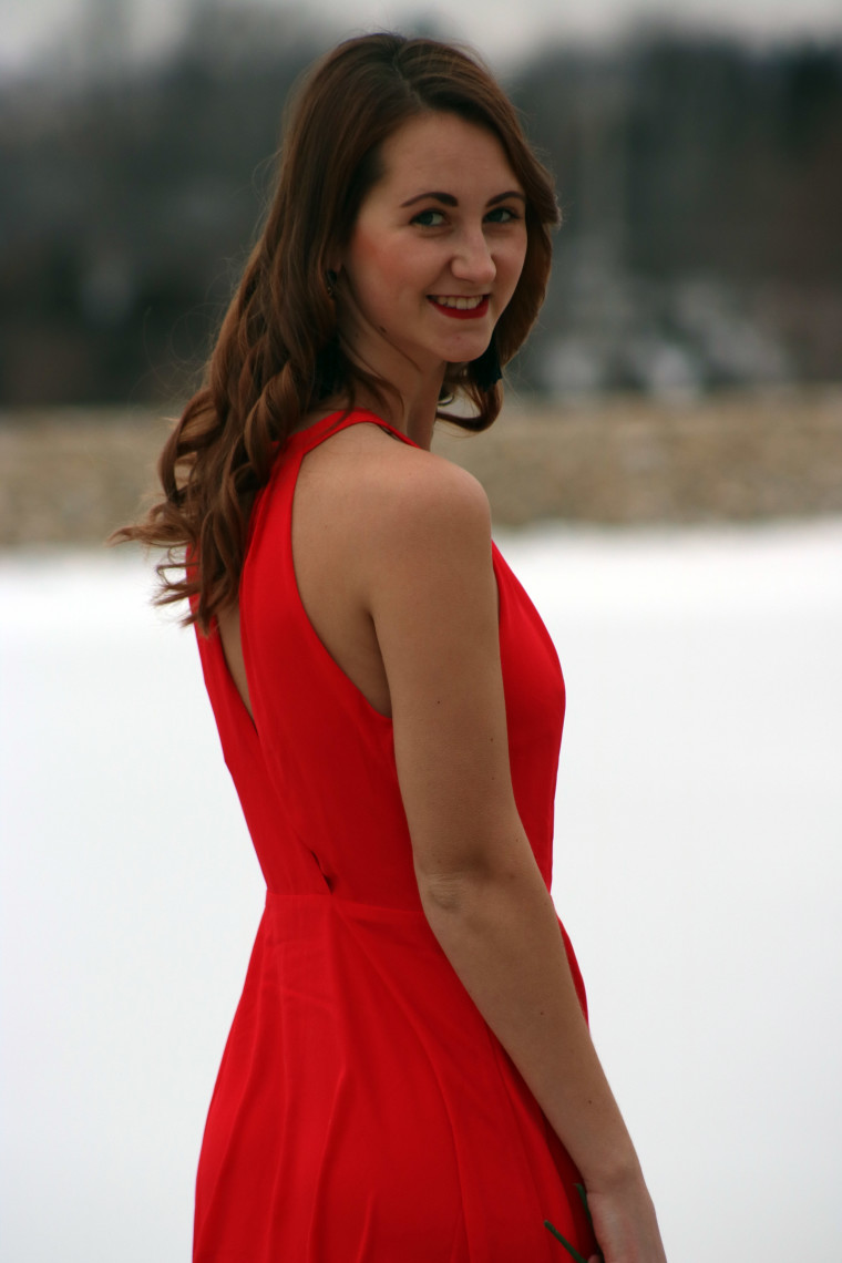 Express red dress