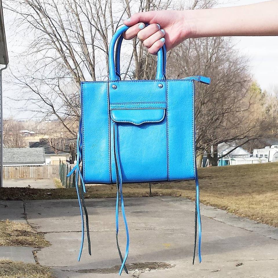 Rebecca Minkoff tote, pastel blue, Rebecca Minkoff, on sale