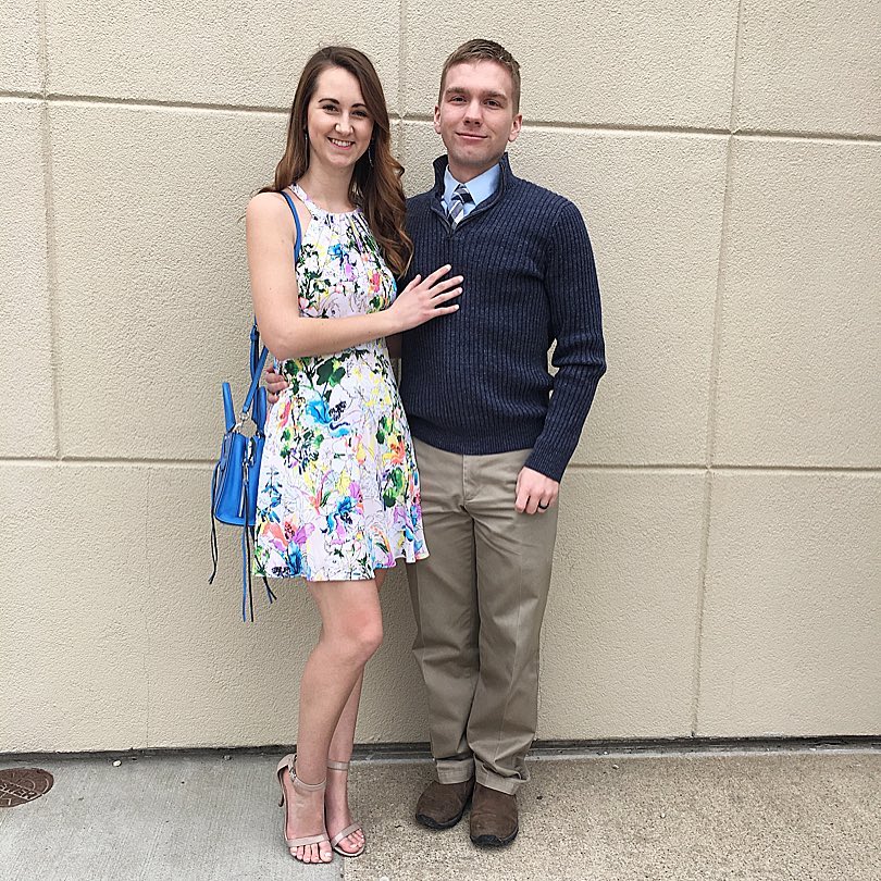 Easter Sunday, Express dress, Steve Madden heels, Rebecca Minkoff tote