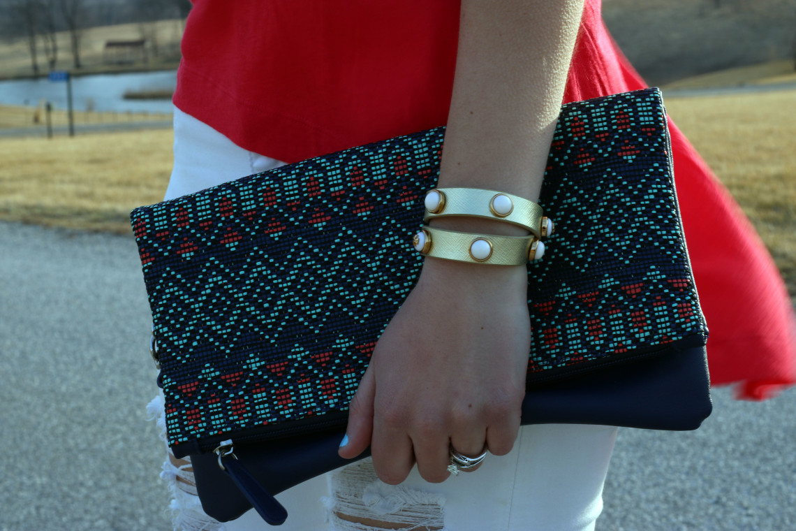 Express clutch, Tory Burch bracelet