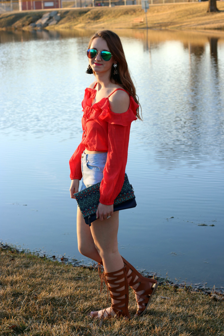 Forever 21 top, OTS top, bright orange