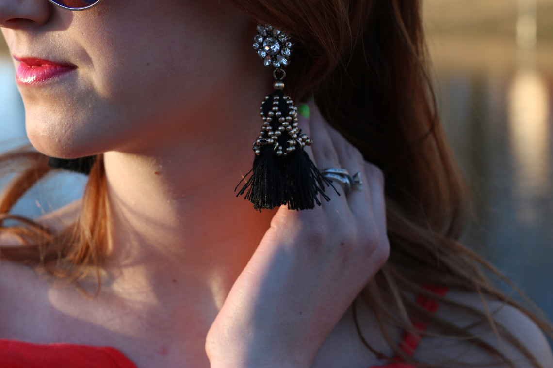 Happiness Boutique earrings, tassels