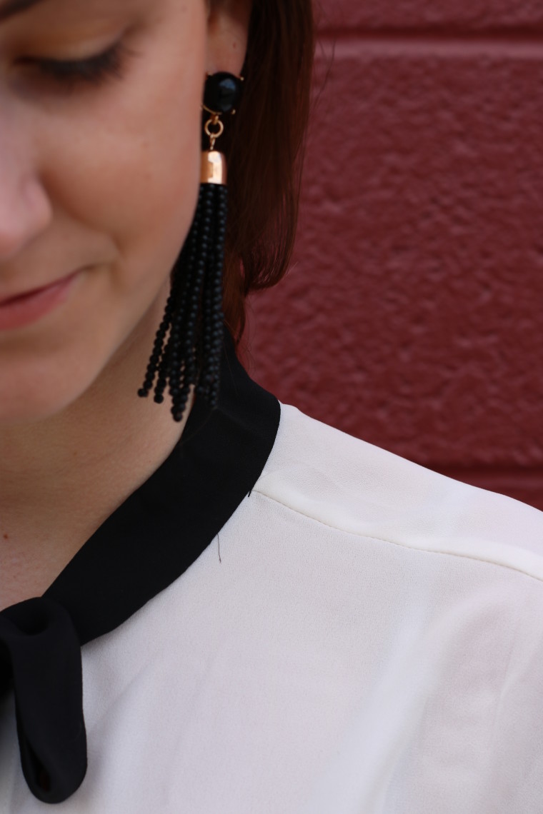 Purple Peridot earrings, tassels, black 