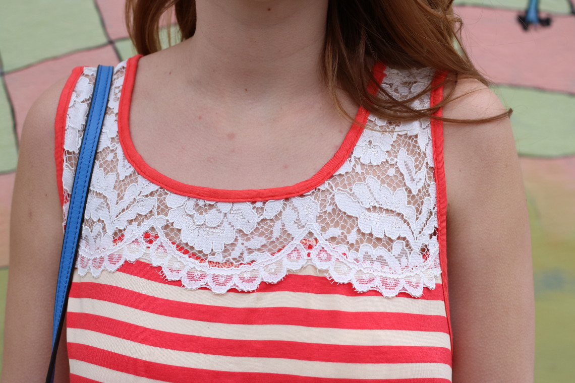 striped tank, lace tank, Iowa City, Iowa