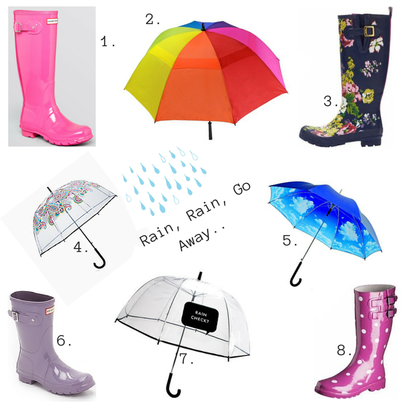 Spring showers, rainy day, umbrellas, rain boots, Target, Vera Bradley