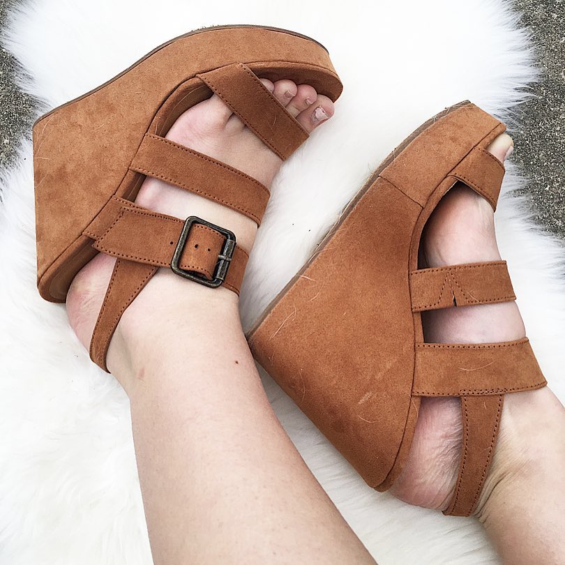 Target suede wedges