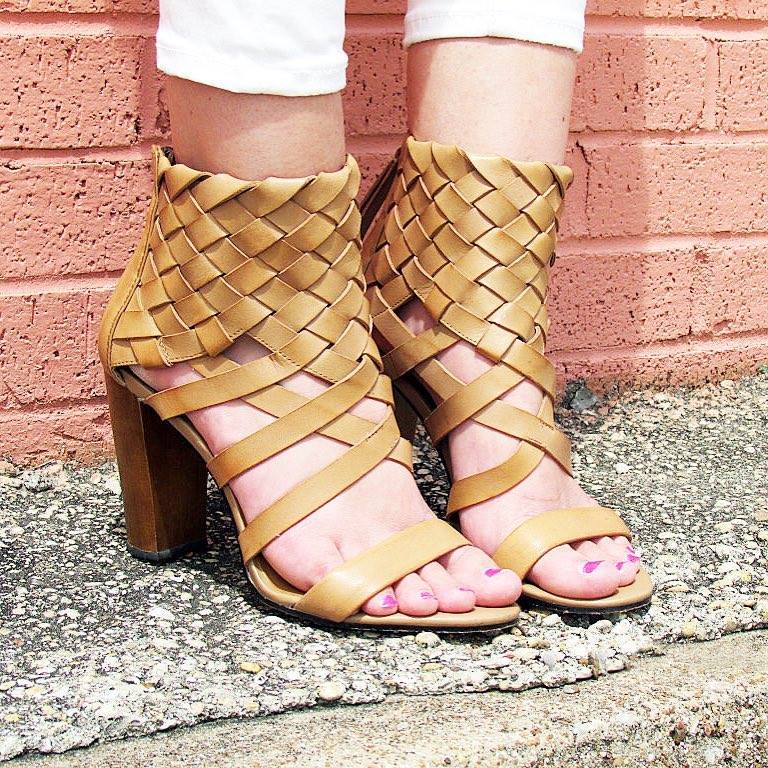 Misguided ankle cuff sandals