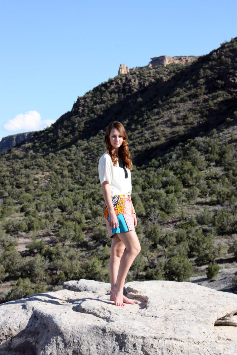 Colorado National Monument, travel blogger, office outfit, Express tie blouse