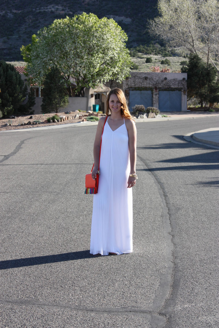 Express white pleated maxi dress, Grand Junction Colorado