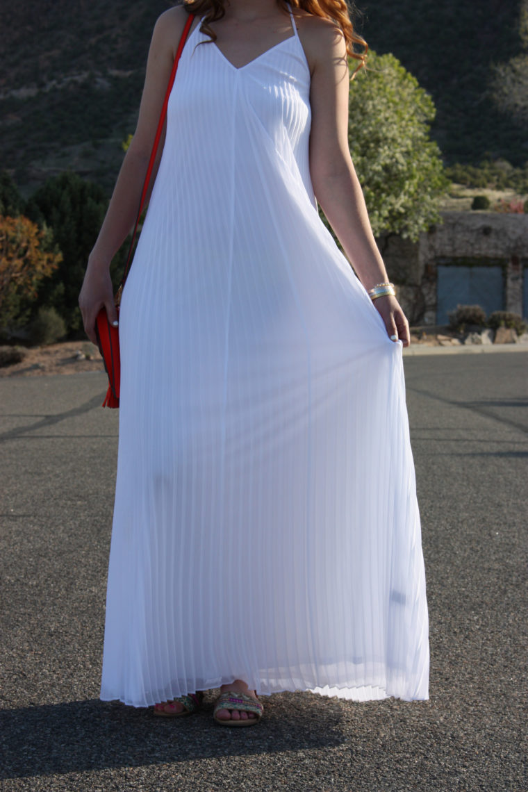 Express white maxi dress top