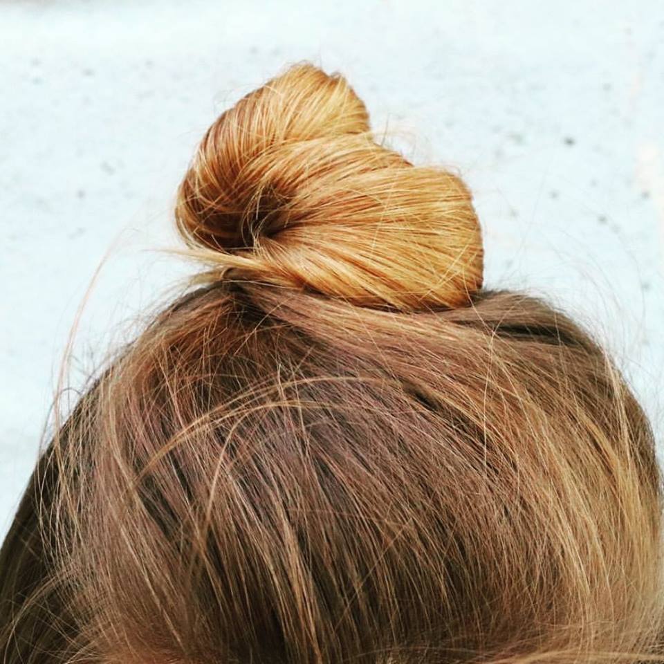 top knot, Sunday Bunday, blonde hair, summer hair