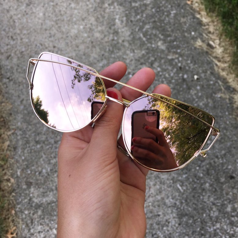 Shop Venture Freedom, rose gold sunglasses, rose gold