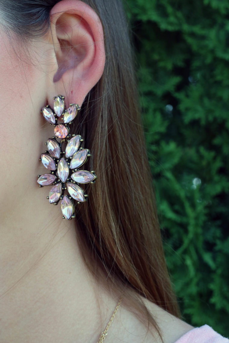 statement earrings, Happiness Boutique earrings, pink earrings