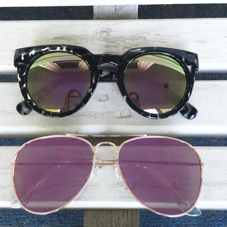 Loft sunglasses, mirrored sunglasses