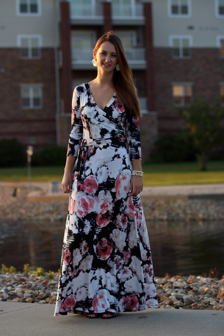 floral maxi dress, floral print, Summer