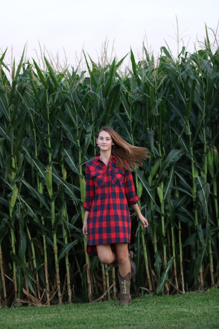 Cavender boots, high-low dress, gingham dress, country girl look