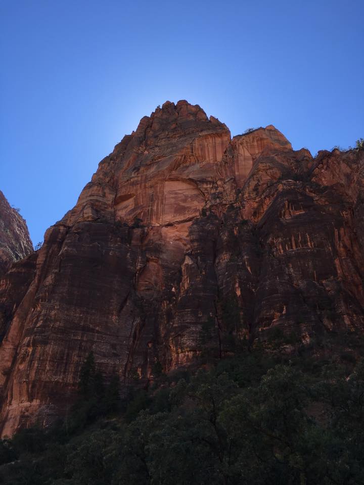 blue sky, cliff, canyon, Zion National Park