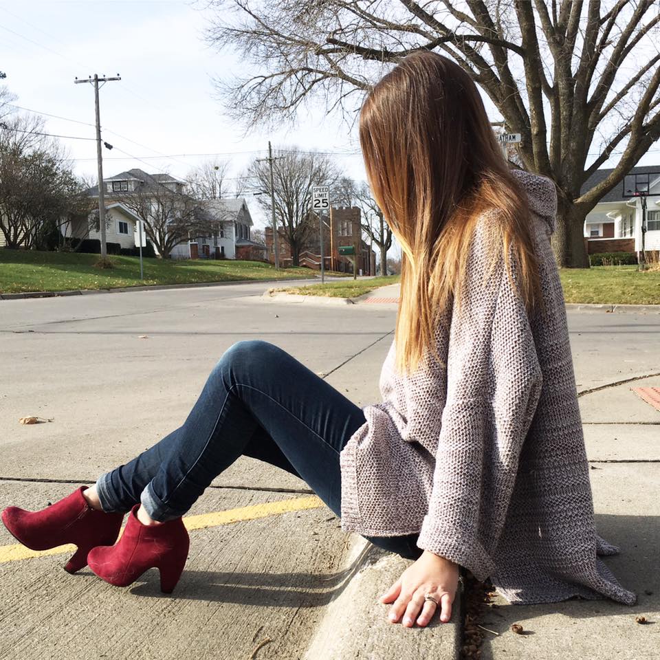 turtleneck sweater, Express, burgundy booties, fall look