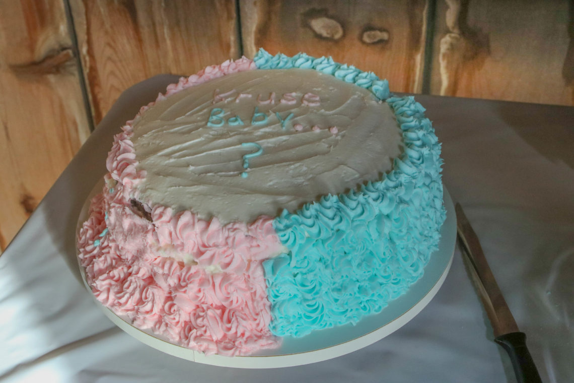 gender reveal party, gender reveal, gender reveal cake, boy or girl, pink or blue