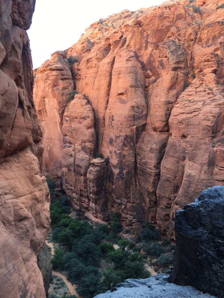 rappelling, St. George, Utah, cliffs