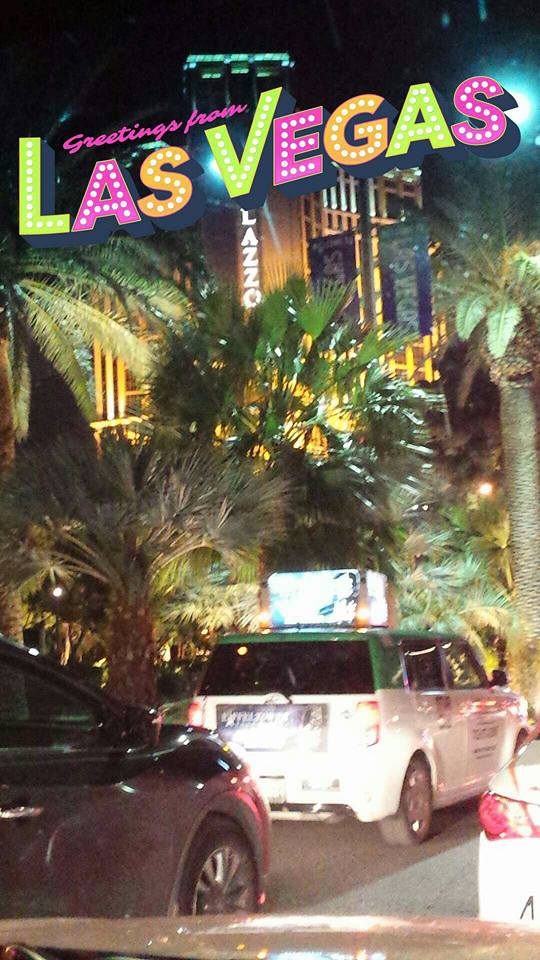 Las Vegas, busy streets, palm trees