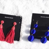tassel earrings, drop earrings, Baublebar, festive earrings