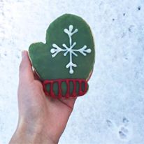 Panera cookie, mitten cookie, winter 