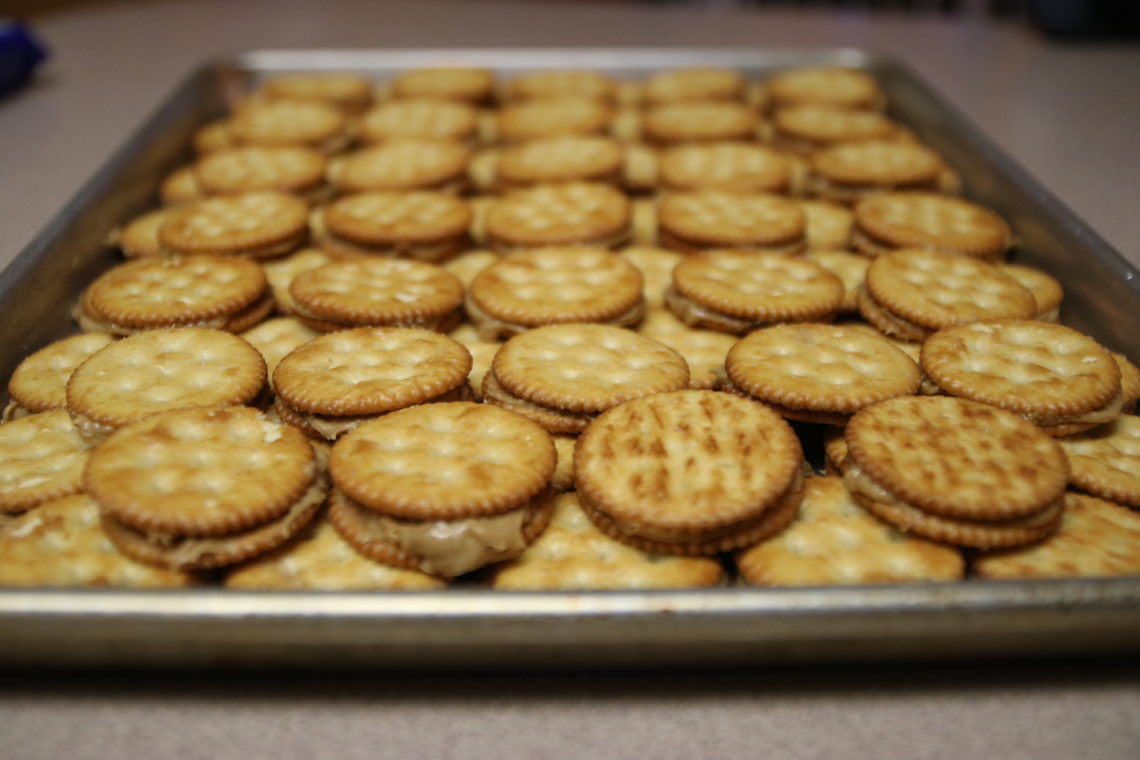 ritz crackers, peanut butter, chocolate, Christmas cookies