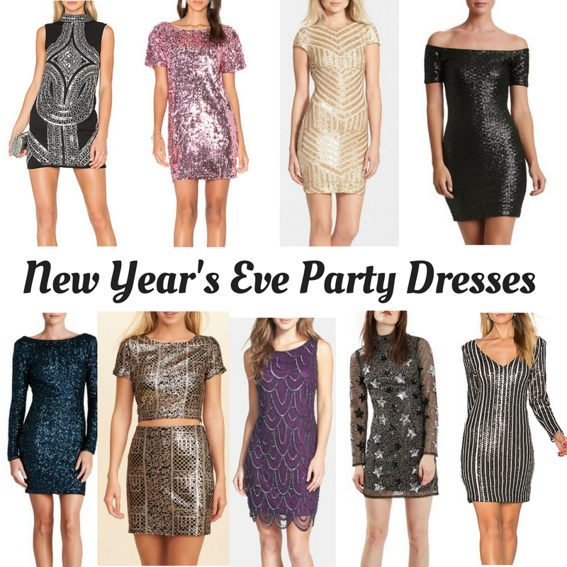 NYE, New Year's Eve, party dresses, sequin dresses