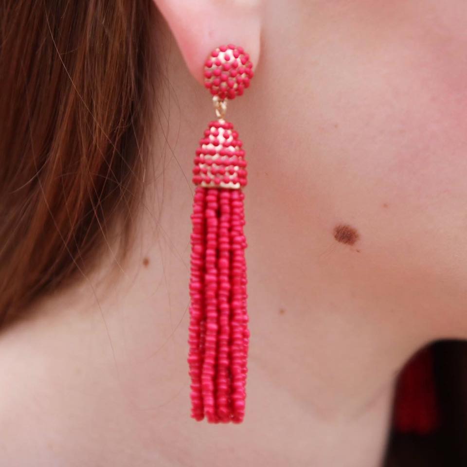 for the love of glitter, tassel earrings, jewelry