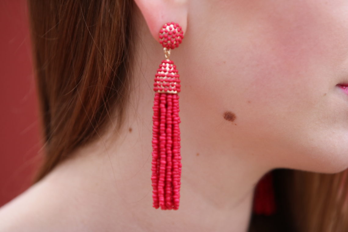 for the love of of glitter, tassel earrings 