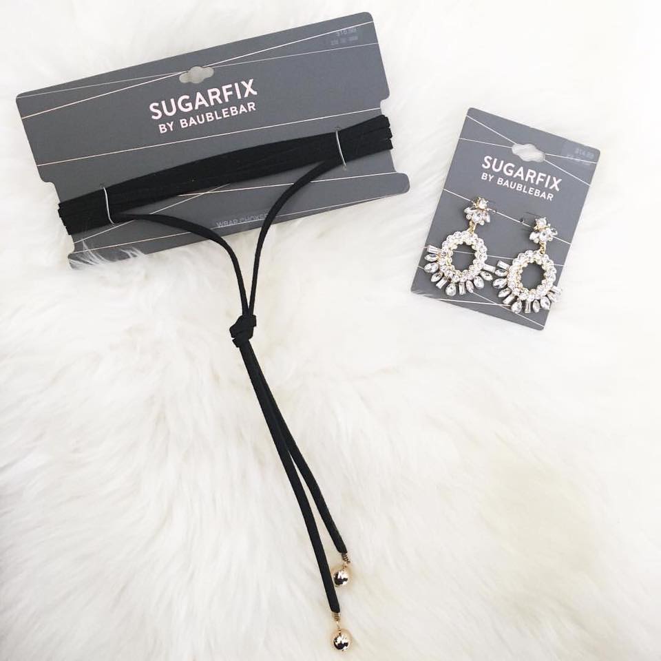 for the love of glitter, Baublebar, suagrfix, Target, choker, statement earrings