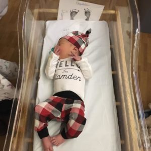 baby boy, customized going home outfit, 2 days old